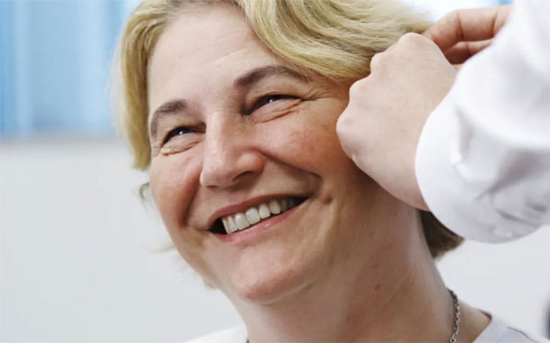 Anpassung von Hörgeräten an einer Testperson