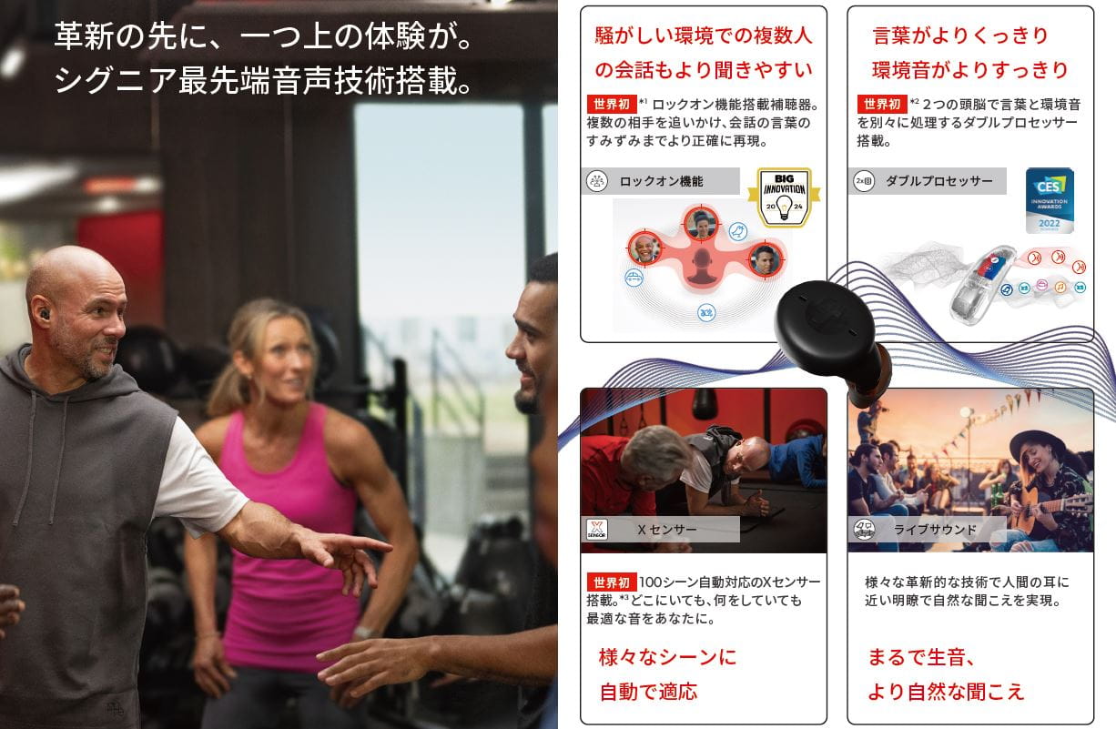 2024年11月19日発売！注目の「イヤフォン型」 補聴器Sginia Active IX